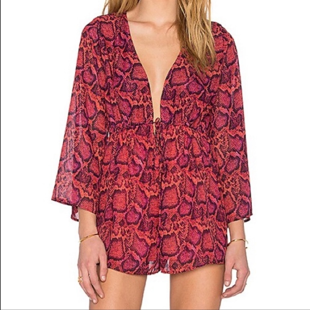 Show Me Your Mumu snake print romper